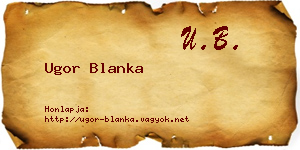 Ugor Blanka névjegykártya